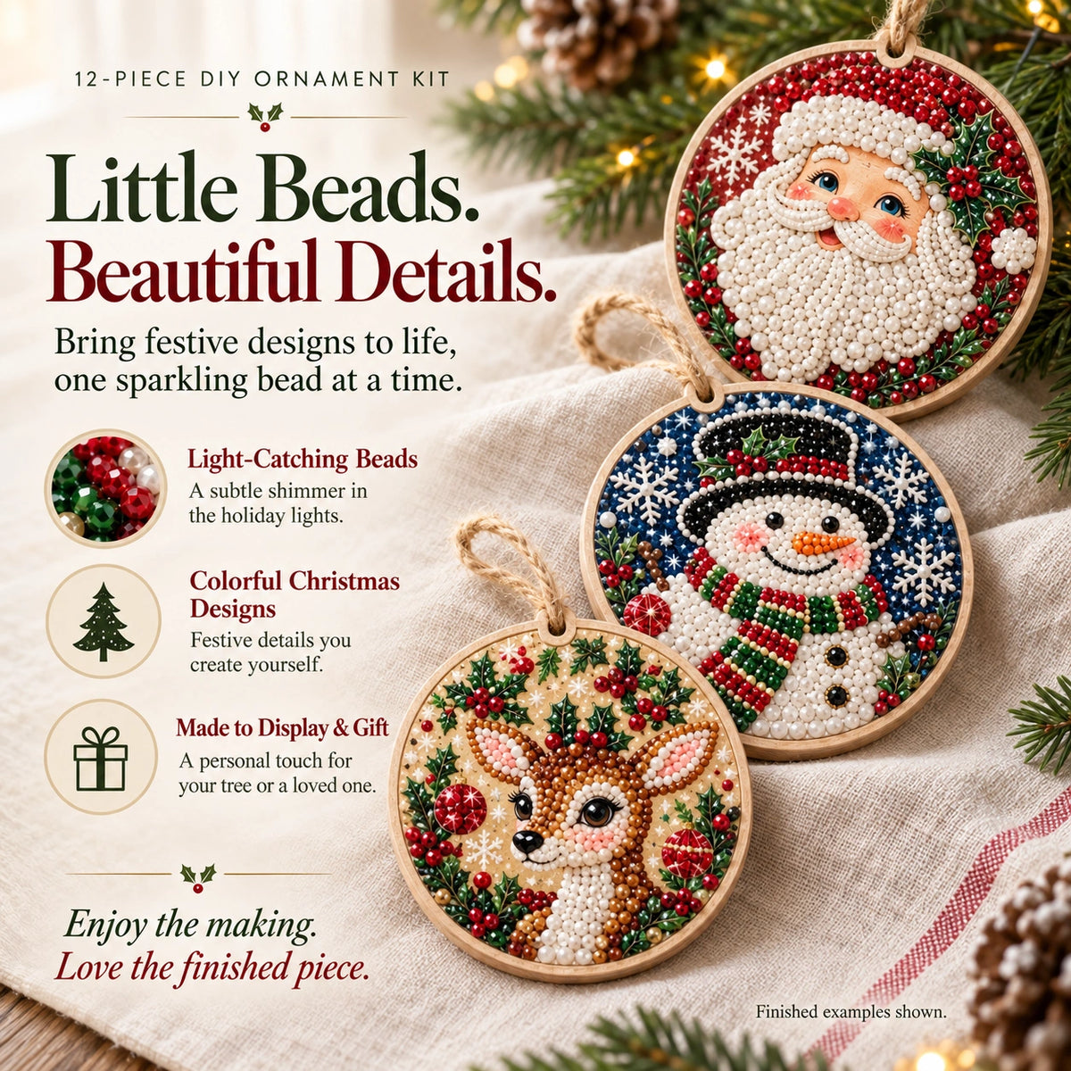DIY Christmas Diamond Painting Ornament Kit
