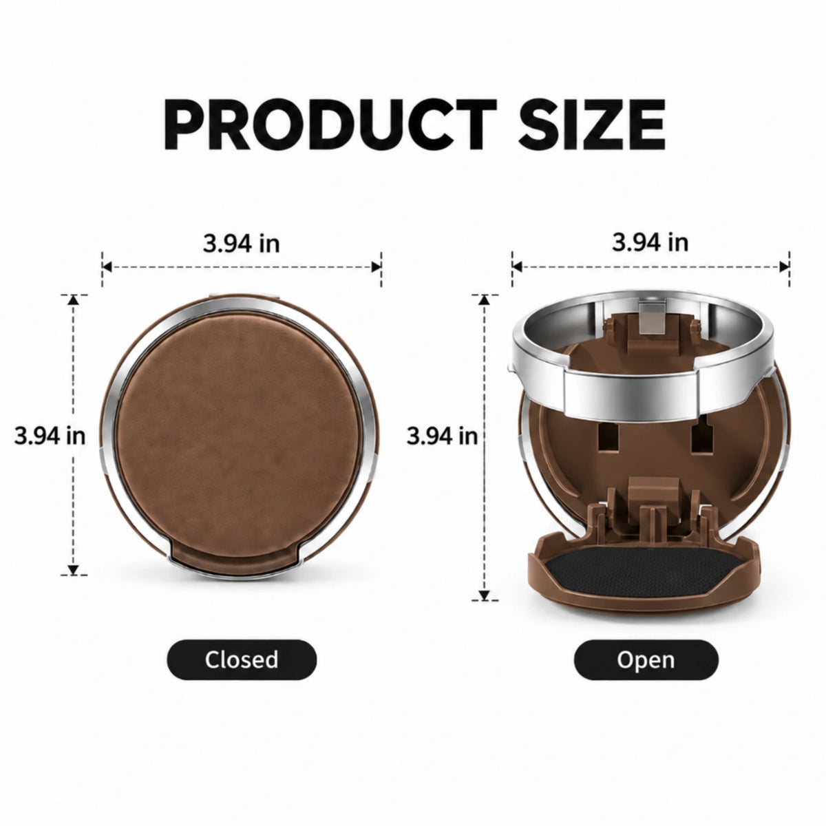Foldable Car Cup Holder — Door & Headrest Mounts