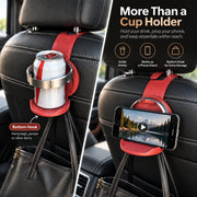 Foldable Car Cup Holder — Door & Headrest Mounts
