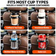 Foldable Car Cup Holder — Door & Headrest Mounts