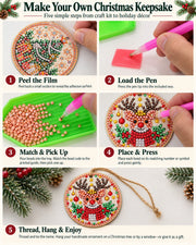 DIY Christmas Diamond Painting Ornament Kit