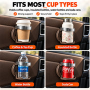 Foldable Car Cup Holder — Door & Headrest Mounts
