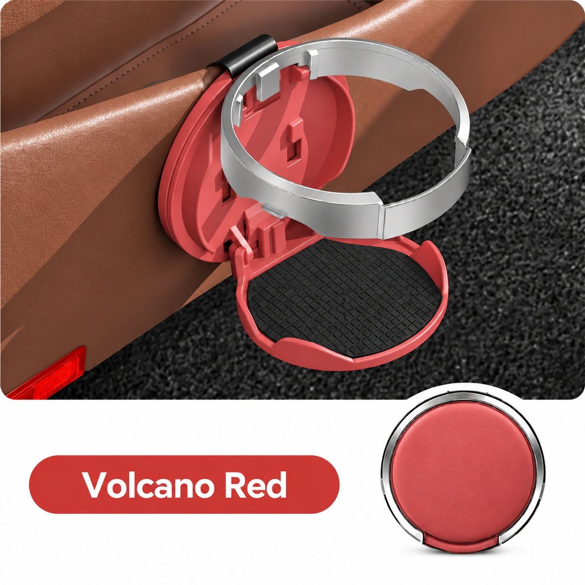 Foldable Car Cup Holder — Door & Headrest Mounts