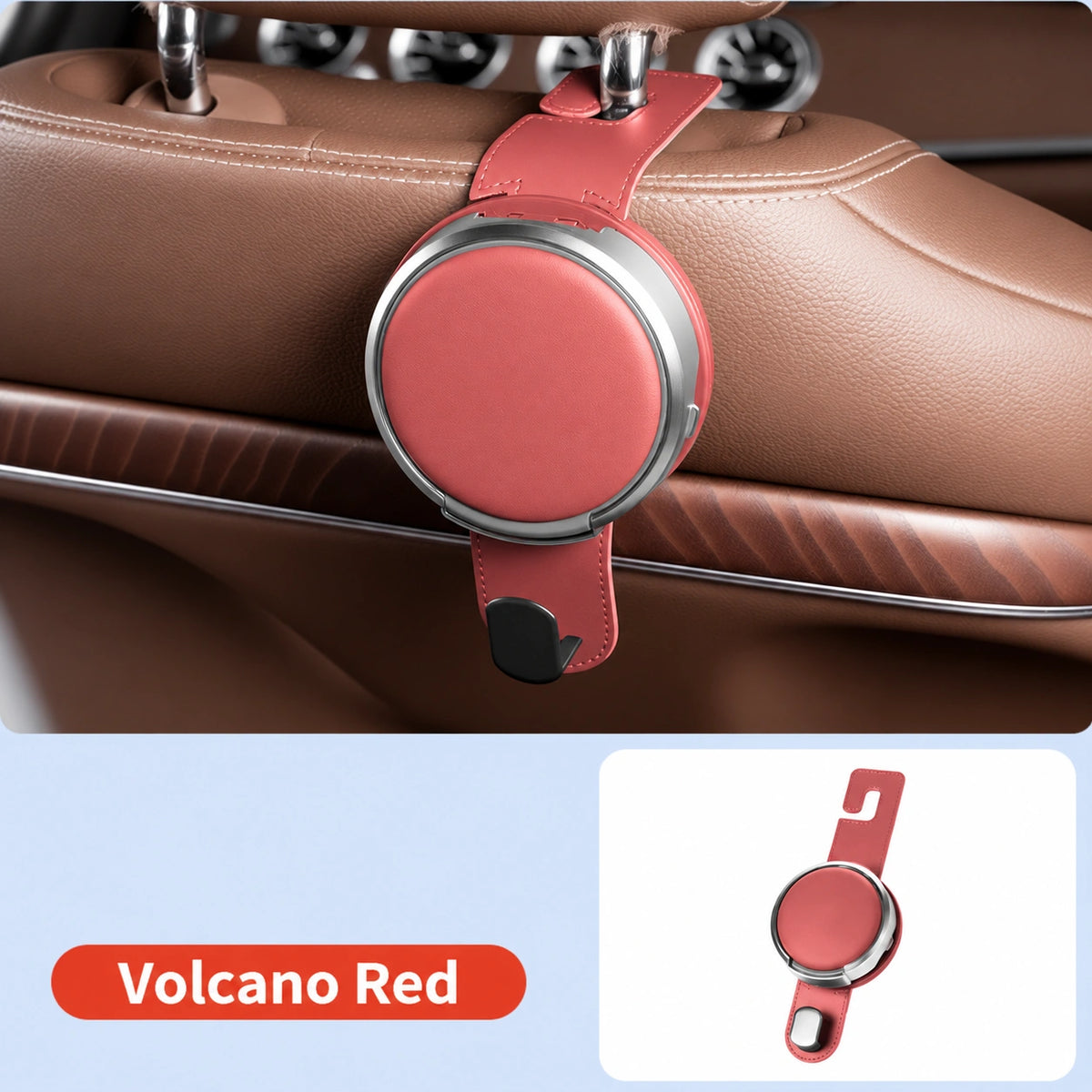 Volcano Red foldable car cup holder - headrest mount style